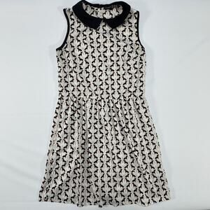 Atmosphere Dachshund Wiener Dog Print A-Line Skater Dress/Peter Pan Collar Sz 8